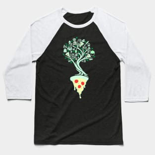 Pizza Fast Food Tree Of Life Yoga Celtic Viking Yggdrasil Baseball T-Shirt